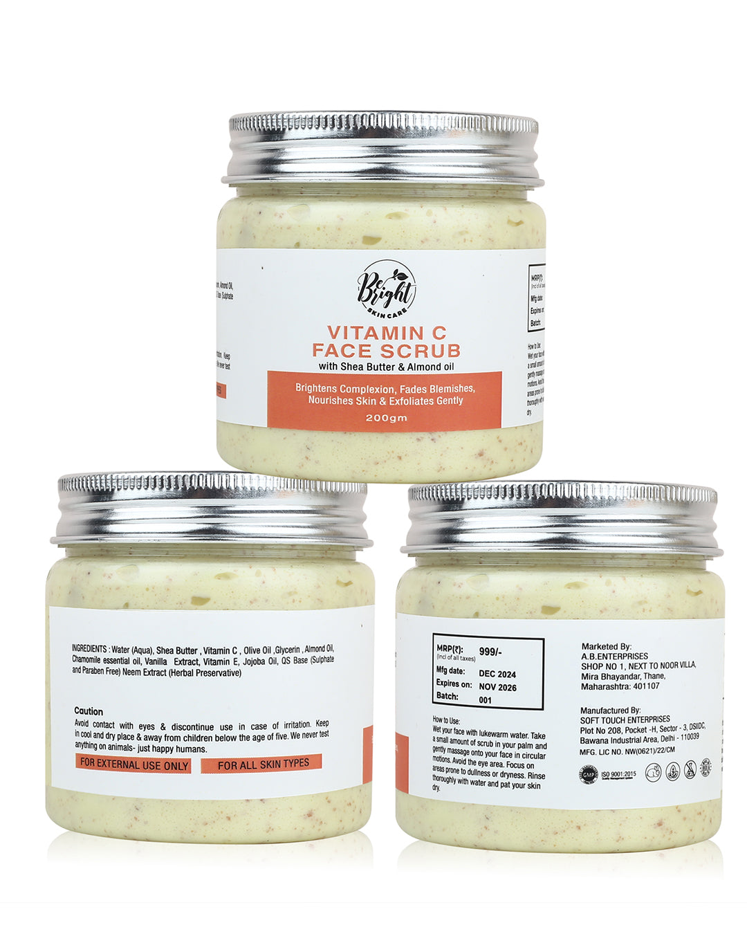 Be Bright Vitamin C Face Scrub - Be Bright Skin Care