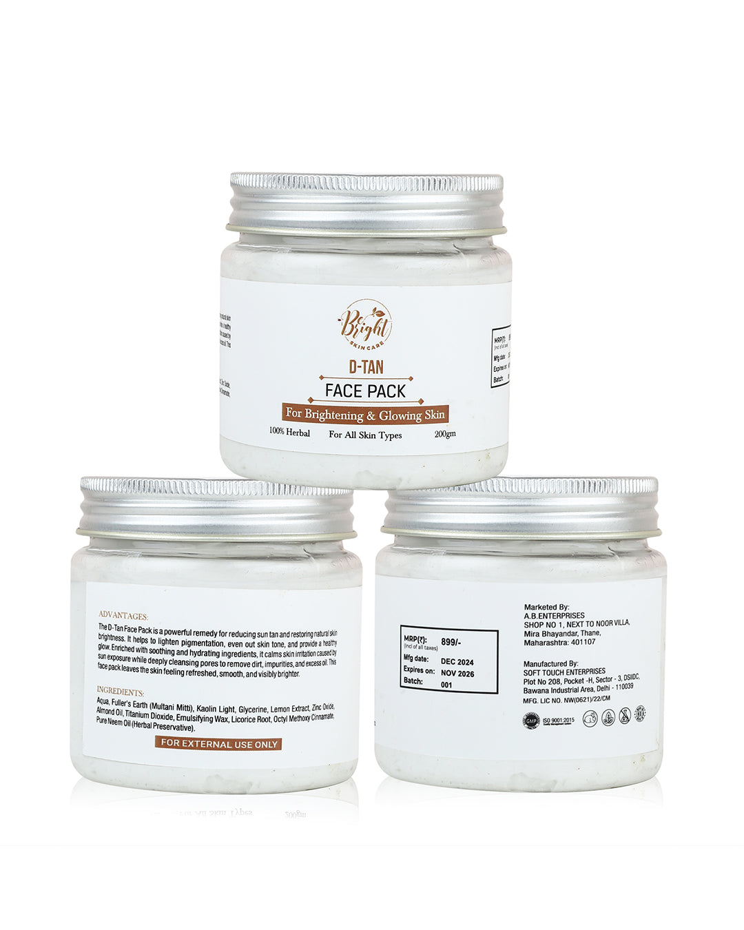 De Tan Face Pack – Be Bright Skin Care