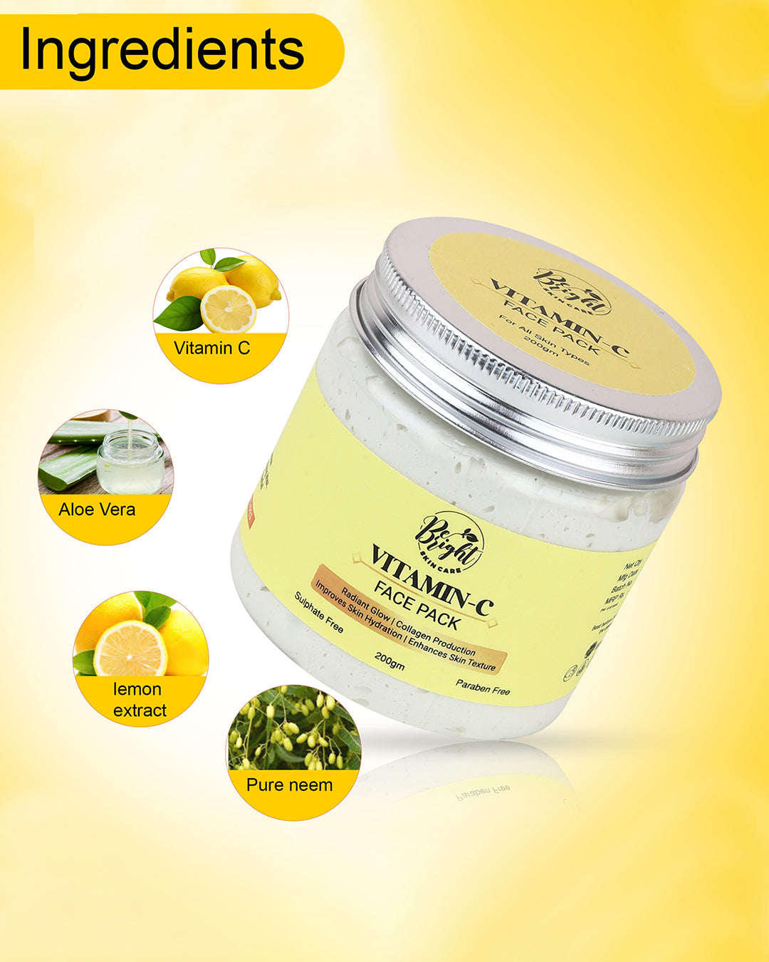 Be Bright Vitamin C Face Pack - Be Bright Skin Care