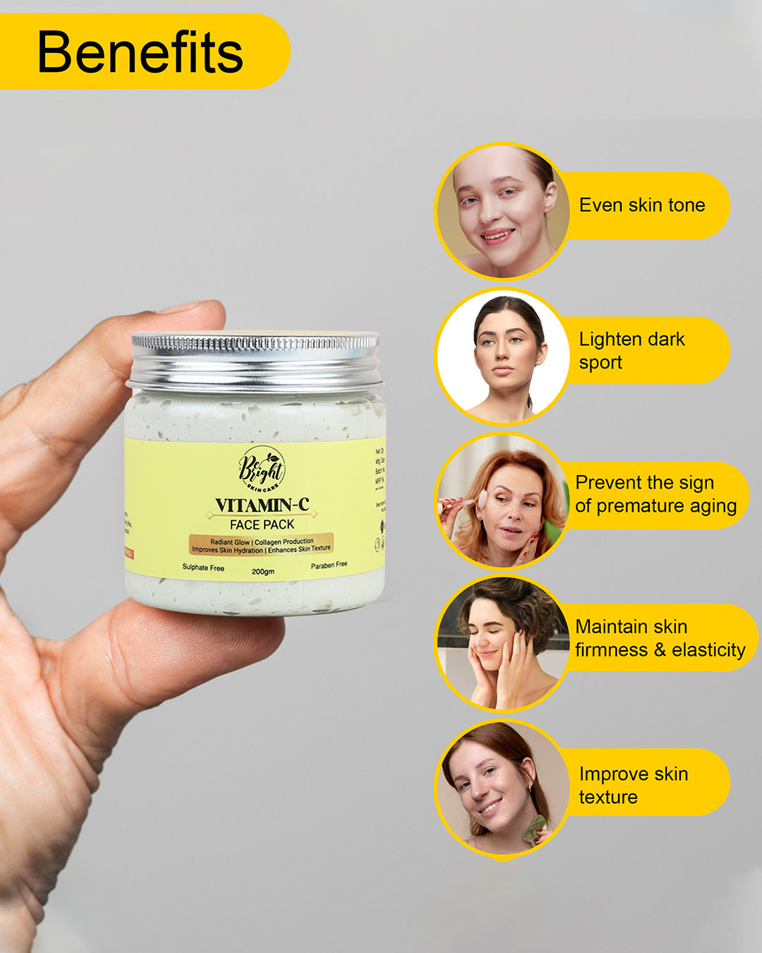 Be Bright Vitamin C Face Pack - Be Bright Skin Care