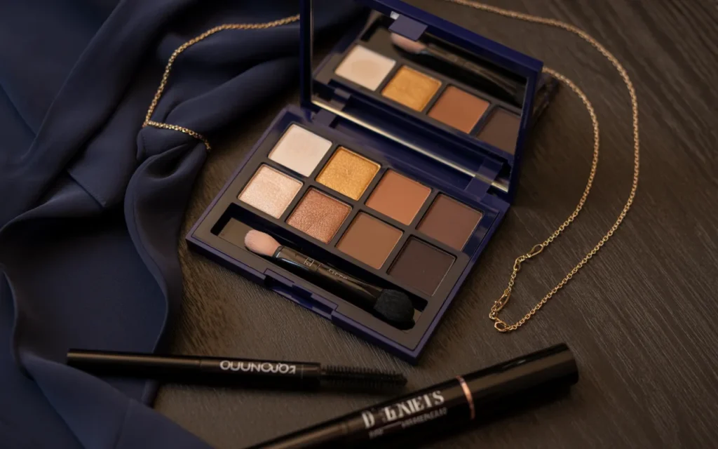 Navy Blue Outfit-Makeup