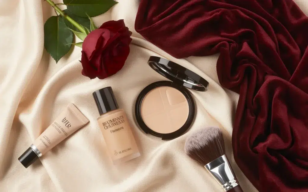 Burgundy Dress-Makeup