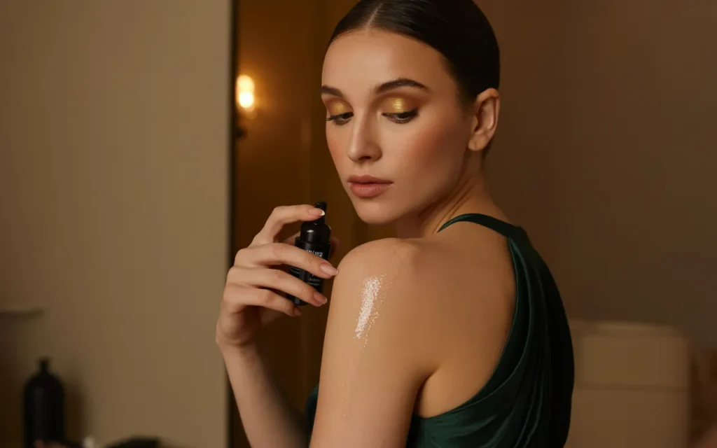 Dark Green Dress-Makeup