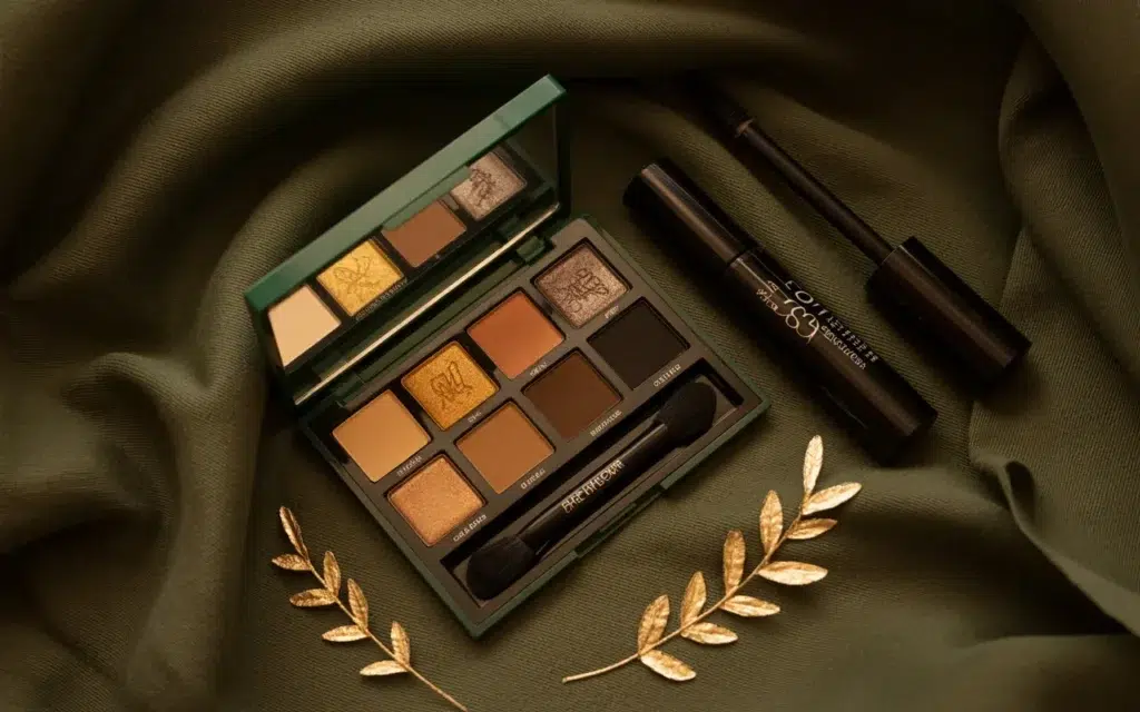 Dark Green Dress-Makeup