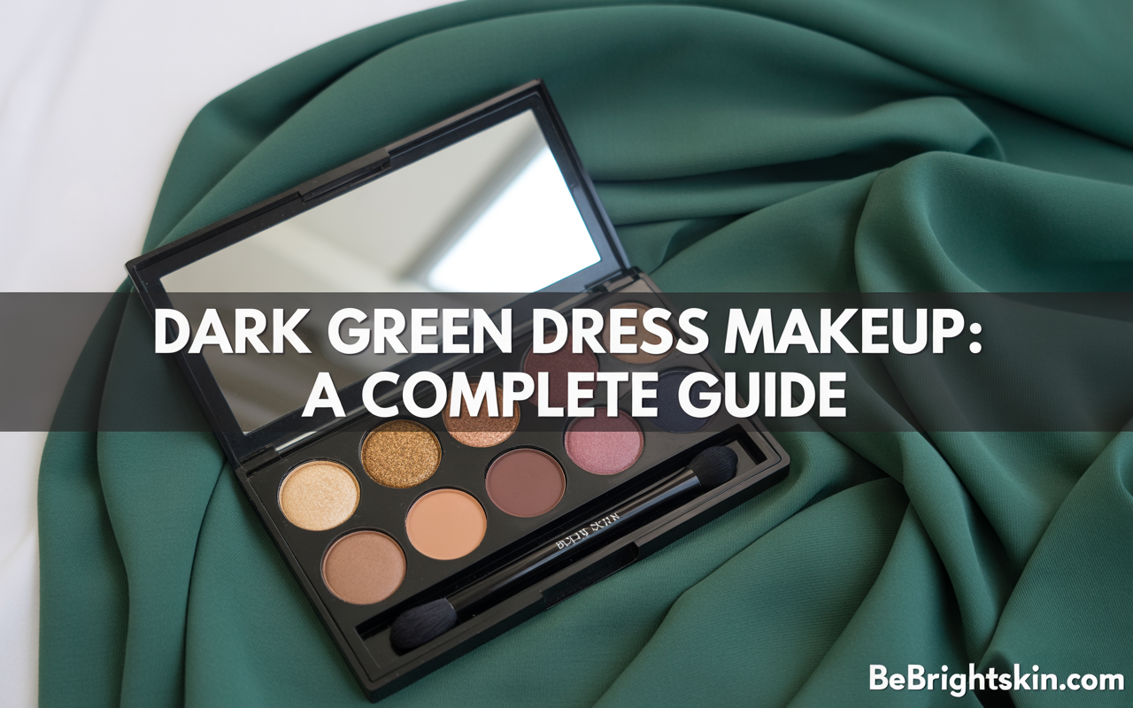 dark green dress makeup