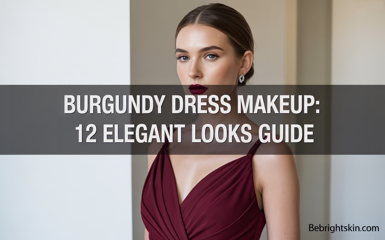 burgundy dress makeup