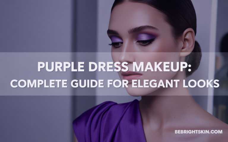 purple dress makeup