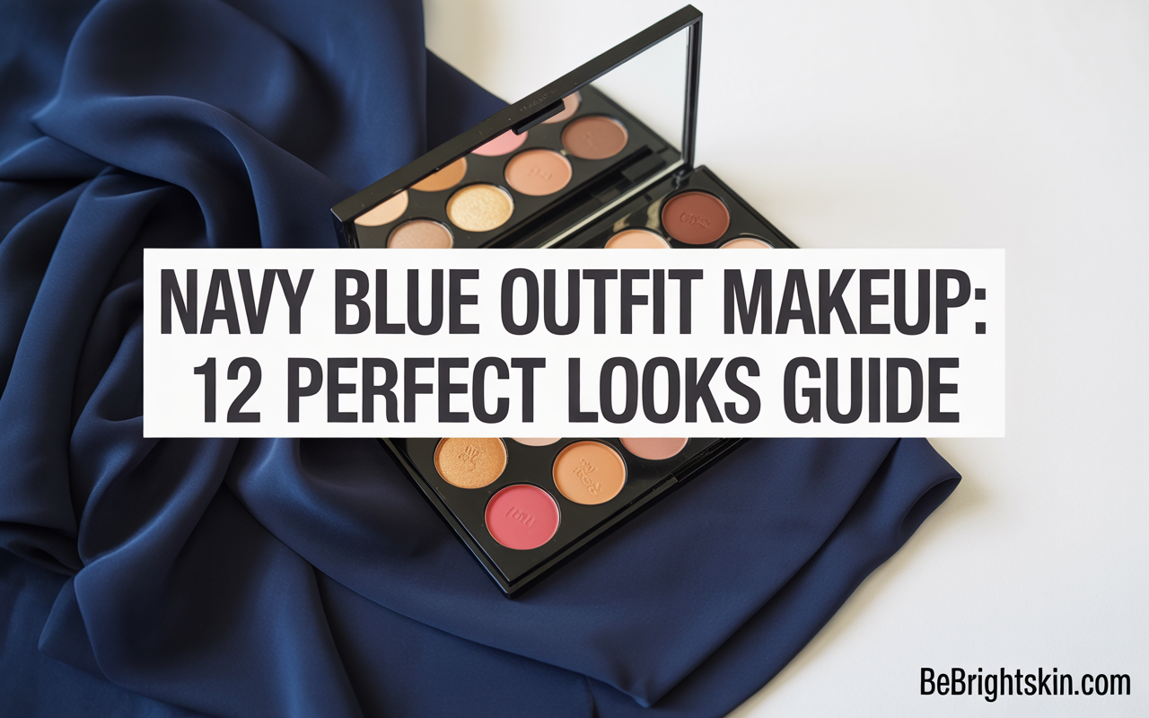 navy blue outfit makeup